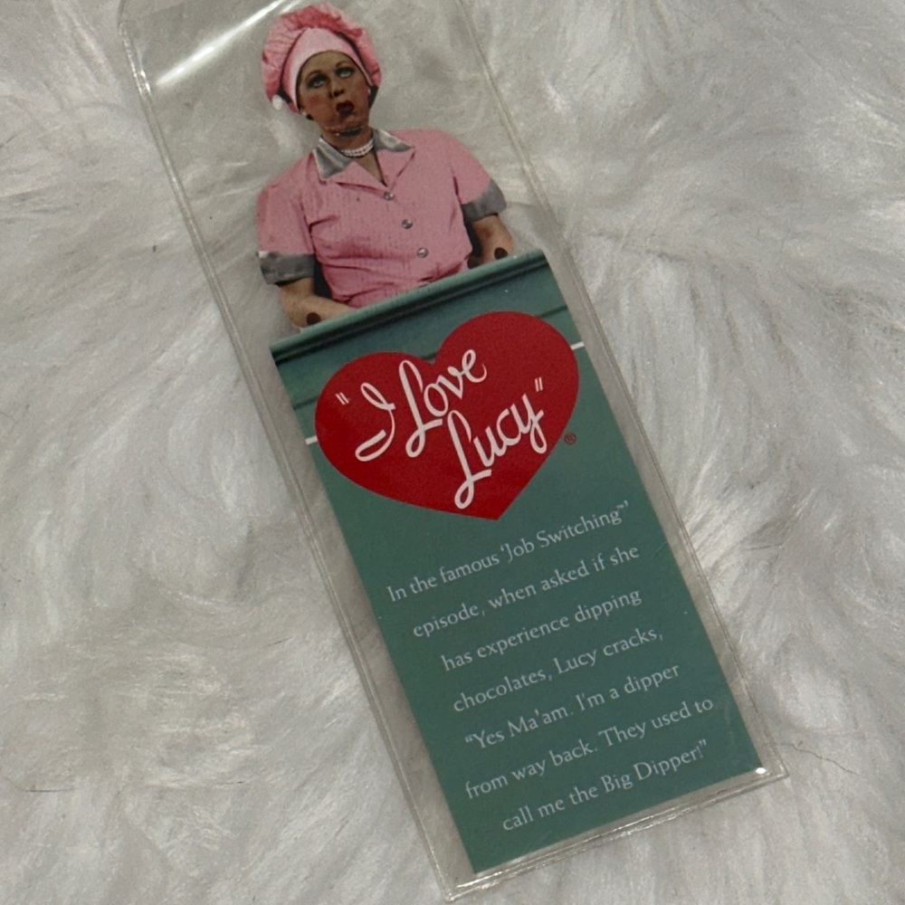 I Love Lucy Bookmark with Pink Outfit Job Switching Episode